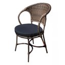 Ver imagem 3 de Conjunto de Mesa Fibra Sintética Arcobalena - 4 Poltronas + 1 Mesa - Tecido Lisato Marinho