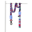 Ver imagem 3 de Coleira Ajustável e Guia para Cães Raios e Listras Violeta - P