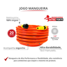Jogo Mangueira Trançada Jardim Extra Forte e Esguicho Bitola 1/2'' Esp. 2,3mm Rolo 20 Metros Durín - 2