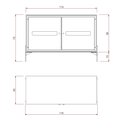 Ver imagem 3 de Balcão Buffet Paraty 113 Cm 2 Pts Laca com Portas em Palhinha Off White