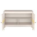 Ver imagem 4 de Balcão Buffet Paraty 113 Cm 2 Pts Laca com Portas em Palhinha Off White