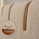 Ver imagem 2 de Conjunto Cama Casal Cabeceira Star Divani Bouclé Premiun Detalhes em Courino Luxouso Moderna Elegant
