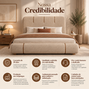 Ver imagem 4 de Conjunto Cama Casal Cabeceira Star Divani Bouclé Premiun Detalhes em Courino Luxouso Moderna Elegant