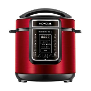 Panela de Pressão Elétrica Digital 6l Mondial Vermelho/inox Pe-60-6l-ri 220v/60hz