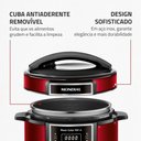 Ver imagem 3 de Panela de Pressão Elétrica Digital 6l Mondial Vermelho/inox Pe-60-6l-ri 220v/60hz