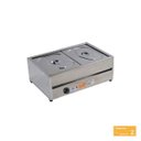 Ver imagem 2 de Rechaud Térmico de 02 Cuba Gns de 1/2 por 100 mm de Inox 220V RT02M Ibet