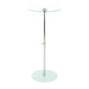Ver imagem 1 de Mesa de Apoio Anm0110m Anima Office Tampo Redondo Vidro Regulagem Altura Base Vidro Temperado