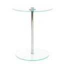 Ver imagem 3 de Mesa de Apoio Anm0110m Anima Office Tampo Redondo Vidro Regulagem Altura Base Vidro Temperado