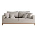 Ver imagem 1 de Sofá 3 Lugares Beny Base de Madeira Linho Cru Rr Decor