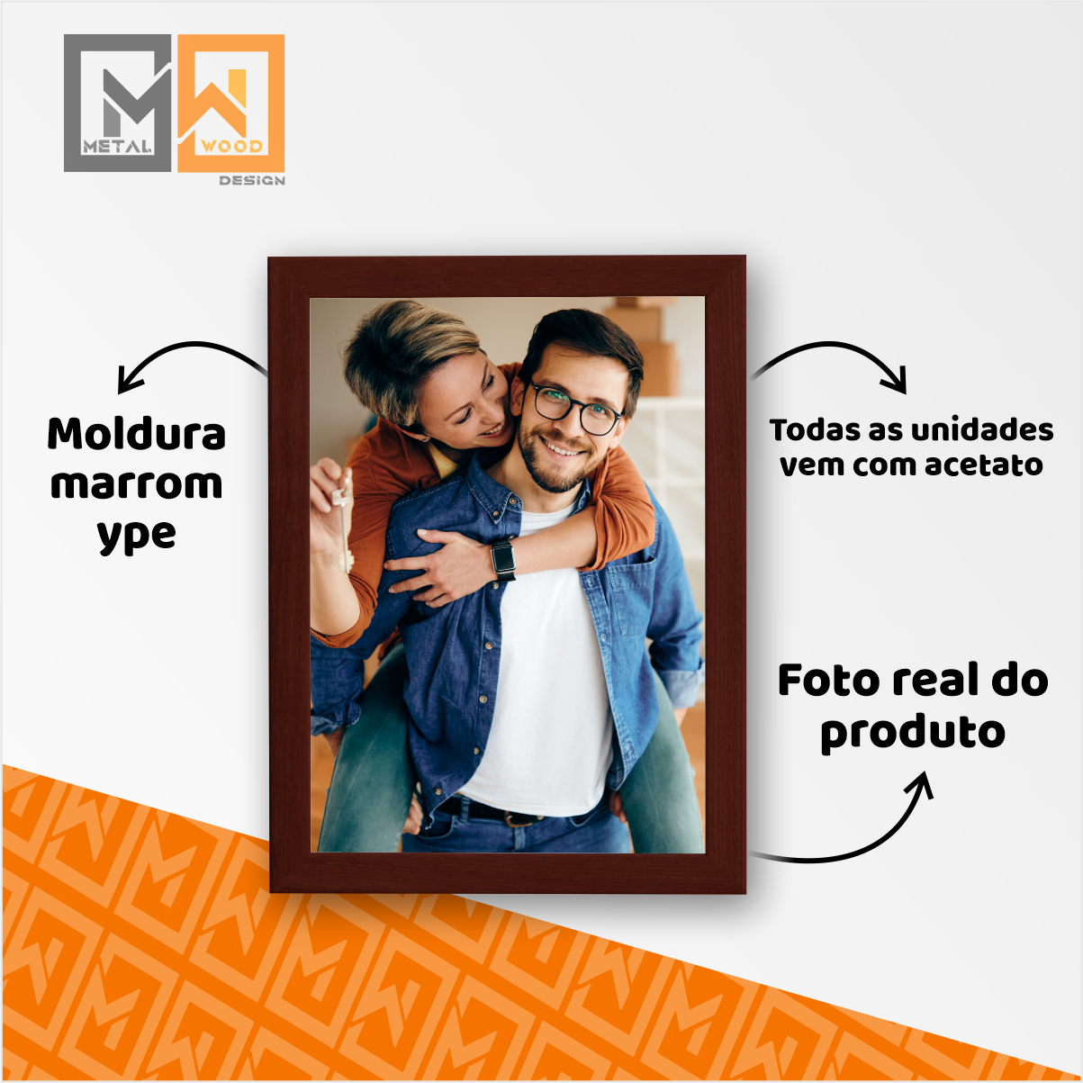 Mosaico de Porta Retrato Kit 8.2 -(15x20 / 20x25 / 10x15) Linha One Acetato Cor:ype - 6