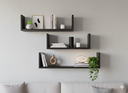 Ver imagem 1 de Kit 3 Nicho Prateleira U 30/60/90 Sala Mdf Decoração Cozinha