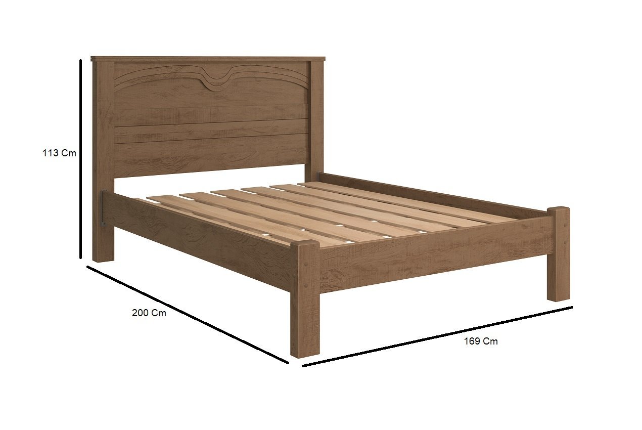 Cama Casal Queen Amsterdã Reforçada Pés com Proteção Fenix - 3