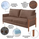 Ver imagem 3 de Sofá 2 Lugares Living Orion Design Ergonômico Marrom