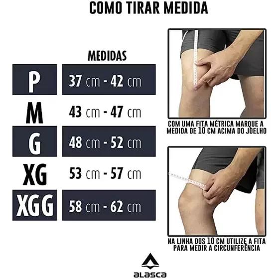 Ver imagem 7 de Joelheira de Compressão Sense Knit 3D Alasca:Preto/M/Unissex