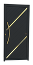 Ver imagem 1 de Porta Lambril Duna c/Puxador e. Super Preto Dourado 100 Brimak