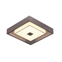 Ver imagem 1 de Plafon Marrom Escovado Vidro com Mini Cristais 34cm Led 16W 3000K Bivolt