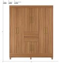 Ver imagem 4 de Kit Guarda Roupa Casal 8 Portas Munique Cômoda Astral - Amêndola Touch