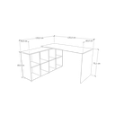 Ver imagem 3 de Escrivaninha Damasco Cor: Carvalho/Branco