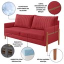 Ver imagem 3 de Sofá 2 Lugares Living Orion Design Ergonômico Vermelho
