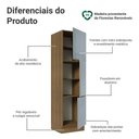 Ver imagem 3 de Paneleiro 60 cm 3 Portas Rustic/Cinza Lux Madesa