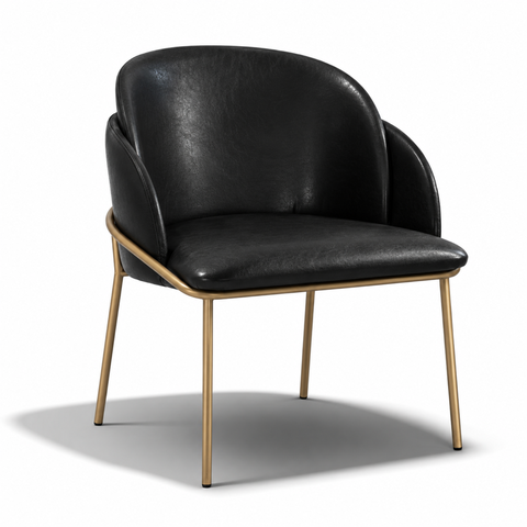 Cadeira Aurora para Mesa de Jantar e Recepção Courissimo:Preto