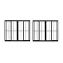 Ver imagem 1 de Kit com 2 Janelas de Alumínio de Correr 100x150cm 4 Folhas Grade Hale Esquadrias