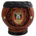 Ver imagem 1 de Cuia Artesanal de Chimarrão Estilo Uruguaia Coquinho Gajeta Brasão