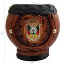 Ver imagem 3 de Cuia Artesanal de Chimarrão Estilo Uruguaia Coquinho Gajeta Brasão