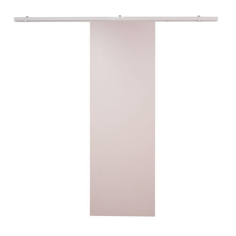 Porta de Correr Branco Prime com Kit Alumínio Branco - 210x110 - 1