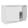 Balcão Gabinete de Pia Madesa Lux 120 cm 2 Portas (Sem Tampo) Branco/Branco Veludo - 6