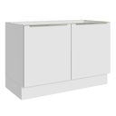 Ver imagem 1 de Balcão Gabinete de Pia Madesa Lux 120 cm 2 Portas (Sem Tampo) Branco/Branco Veludo