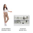 Ver imagem 7 de Balcão Gabinete de Pia Madesa Lux 120 cm 2 Portas (Sem Tampo) Branco/Branco Veludo