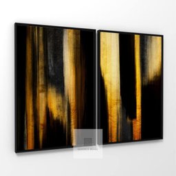 Quadro Abstrato Duo Luxury Grande Moderno em Canvas Premium - 2