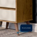 Ver imagem 6 de Mesa de Cabeceira Retrô 2 Gavetas - Mod.3042 Cor:freijó/off White