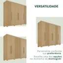 Ver mais imagens de Guarda-Roupa Casal com Pés 100% MDF 6 Portas 6 Gavetas Granada Premium Marrom/Jequitiba
