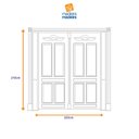 Ver imagem 3 de Porta de Madeira Maciça 215x223cm Cedro Arana Batente 14cm