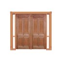 Ver imagem 2 de Porta de Madeira Maciça 215x223cm Cedro Arana Batente 14cm