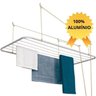 Varal de Teto 100% Alumínio com Parafusos Fixação - 80cm - 1