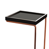 Mesa de Apoio Lateral para Sofá Anny Base em Metal Cobre Tampo Preto - 4