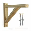 Ver imagem 1 de 4x Mão Francesa de Madeira Pinus com Bucha e Parafuso 20x20