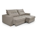 Ver imagem 3 de Sofá Retrátil Reclinável Cancún 2,90 Veludo Castanho Premium Império Estofados