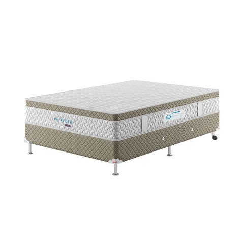 Cama Box Casal Bio Ocean Spubio Incofal Marrom Claro 138x188x60cm