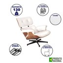 Ver imagem 2 de Poltrona Anatômica Charles Eames sem Puff Couro Natural Branco