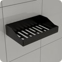 Ver imagem 4 de Porta Sabonete Adesivo De Parede Banheiro Preto DF