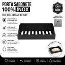 Ver imagem 3 de Porta Sabonete Adesivo de Parede Banheiro Preto Df