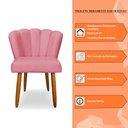Ver imagem 5 de Cadeira de Jantar Pétala Estofada Pés Palito Veludo Rosa - Montanaris Decor