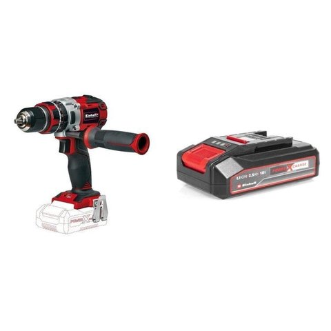 Kit Parafusadeira a Bateria Te-cd 18 Li-i Brushless com Bateria Power-x-change 18v 2,5 Ah Li Einhell