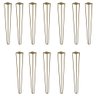 Kit 12 Pés de Metal 60 CM Hairpin Legs Mesa de Canto Aparador Dourado - 1