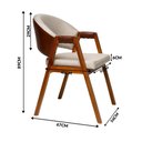 Ver imagem 3 de Kit 8 Cadeiras Sala de Jantar Premium com Braço Madeira Maciça Linho Movellu Home