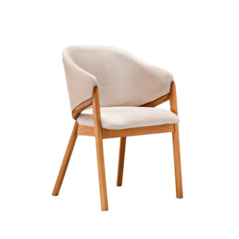 Cadeira de Jantar Calêndula: Elegância e Conforto Natural em Madeira de Design Tolle Móveis Cal101